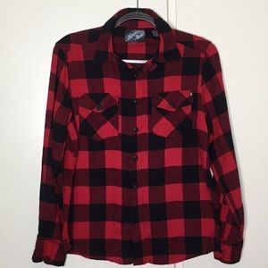 Men’s sapphire lounge plaid flannel shirt